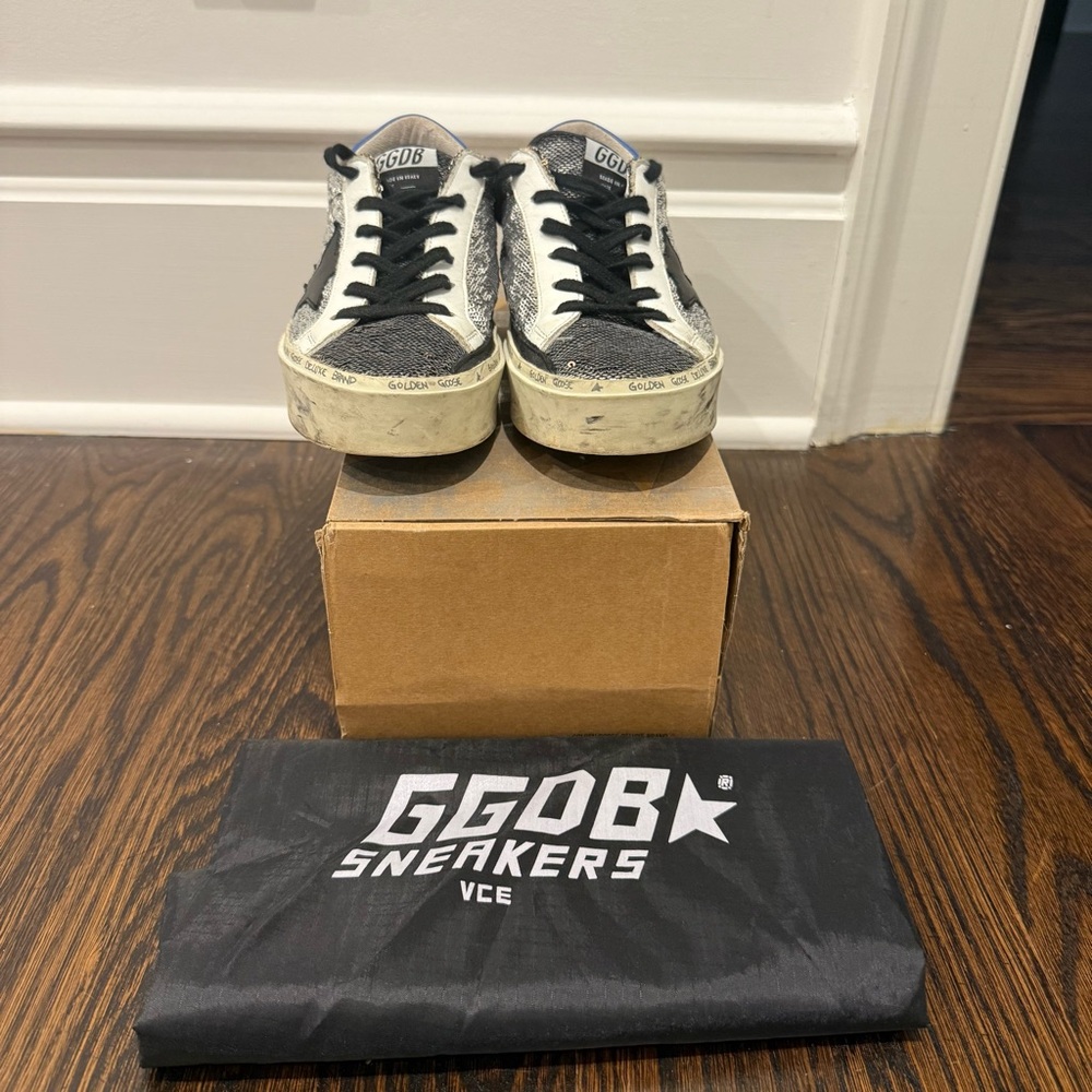 Golden Goose Silver Sequin Sneakers